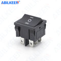 50PCS/LOT ABILKEEN KCD2-203 Plastic Rocker Toggle Switch 6Pin DPDT ON-OFF-ON Latching KCD2 Rocker Switch 16A 250VAC for Car Auto