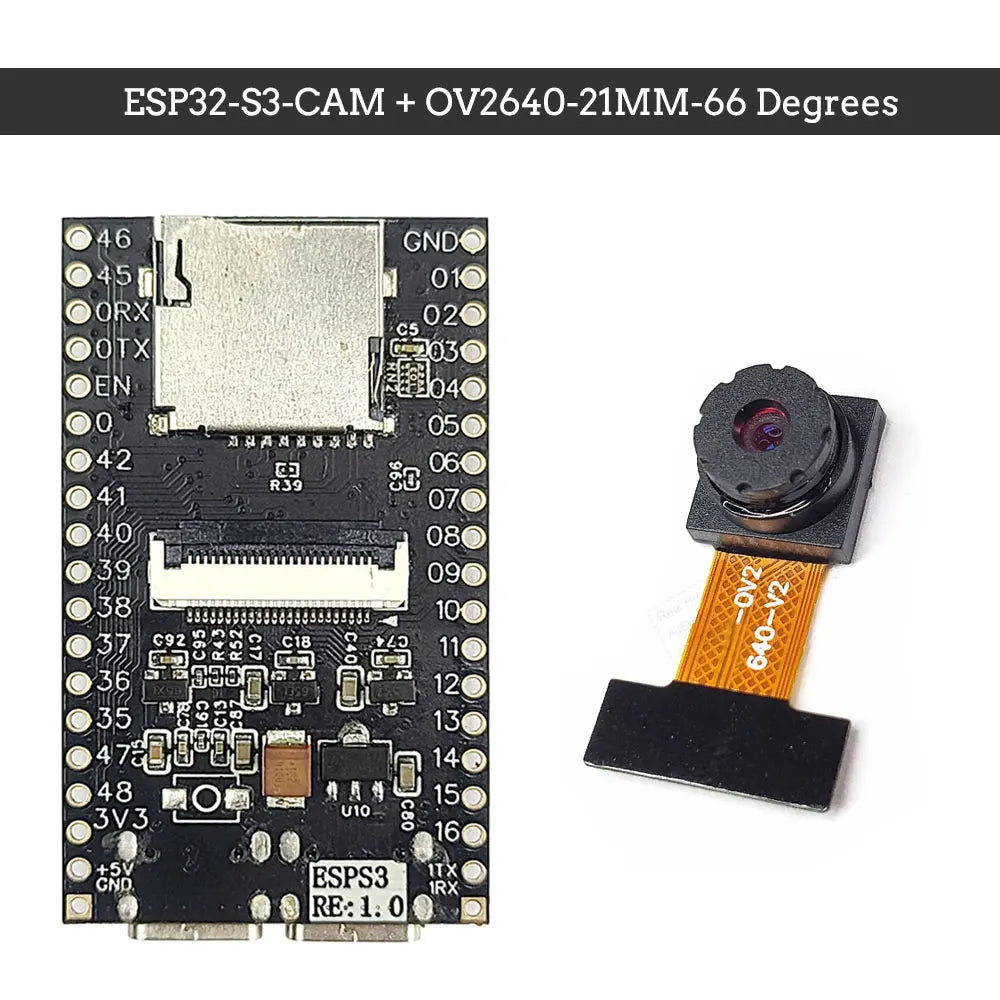 ESP32-S3 Development Board 2.4G Wifi BT Module with MIC OV2640 Camera Module 8MB PSRAM 16MB FLASH NEW ESP32S3 N16R8 CAM