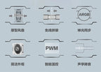 Phanteks D30-140 ARGB Case Fan 140mm CPU Cooling Fan 4PIN PWM Air Cooler Fans Wireless Splicing Computer Heat Dissipation Fan