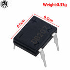 10pcs/lot diode bridge retifica DB207 DIP-4 DB207S DIP4 2A 1000V power diode rectifier 1000v electronic components