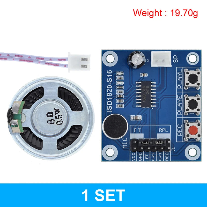 GREATZT ISD1820 recording module voice module the voice board telediphone module board with Microphones + Loudspeaker