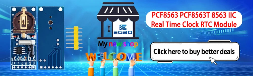 1PCS  New PCF8563 PCF8563T 8563 IIC Real Time Clock RTC Module Board Good than DS3231 AT24C32 3.3V