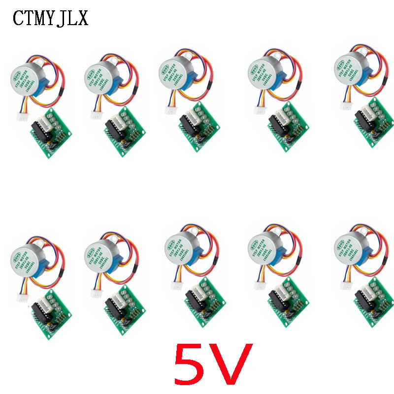 10pcs 28BYJ-48 5V 12V 4-Phase DC Gear Stepper Step Motor + Driver Board ULN2003 Wth Drive Module For Arduino DIY Electronic Kit