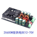 HIFI single voltage stereo high power class D digital power amplifier board 2x600W ultra TPA3255 relay protection