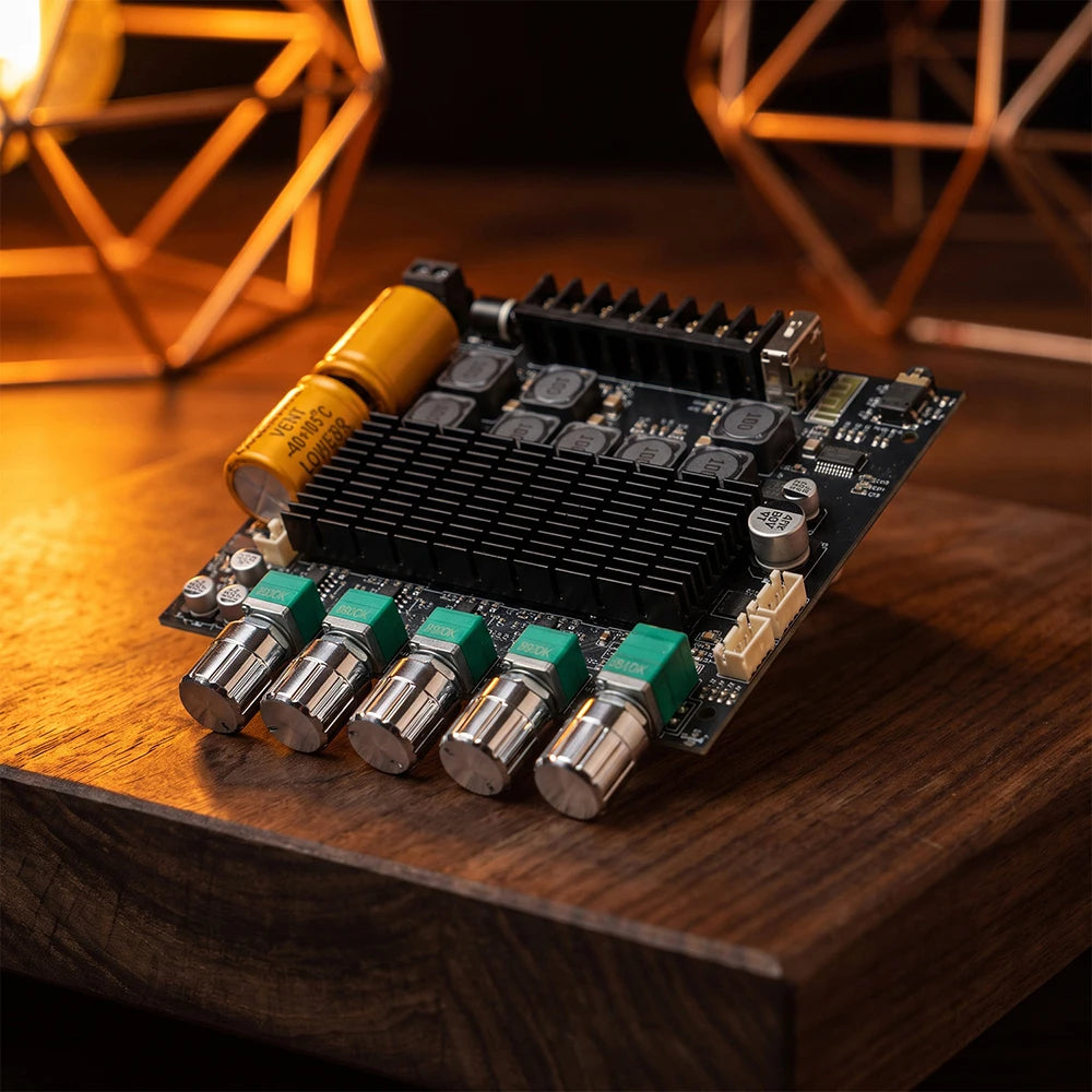 DC12‑24V ZK‑TB22 Audio Amplifier Module 75W+75W+145W+145W 2.2 Channel Bluetooth AUX USB PC Input Treble Bass Adjust