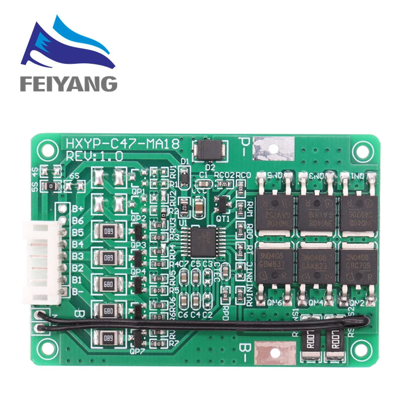 SAMIROB 4S/5S/6S/7S BMS 16.8V 21V 20A 18650 Li-ion Lmo Ternary Lithium Battery Charger Protection Board Balance With heat sink