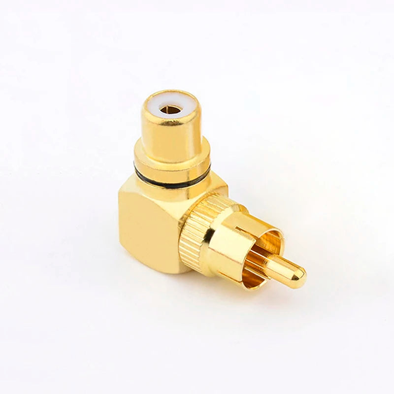 RCA Male To RCA Female Lotus Connector Tee Type 3Way Splitter for AV Audio and Video Converter Adapter Gold Plated Copper Brass