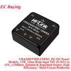 Hi-Link 15W 9-36V URB2405YMD URB2412YMD-15WR3 DC-DC 24V to 5V/12V/24V 3A 1.5A 1.2A Isolated Output Power Converter Supply Module
