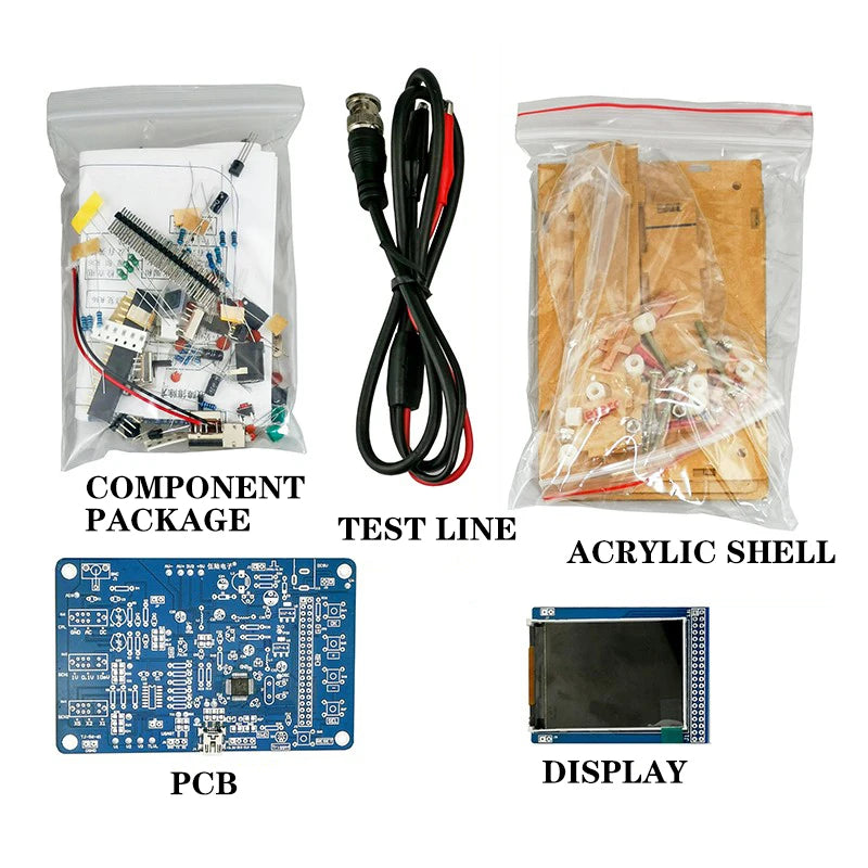 DSO138 Digital Oscilloscope Kit Electronic DIY Compatible STM32F103C8T6 Microcontroller Welding Assembly Parts