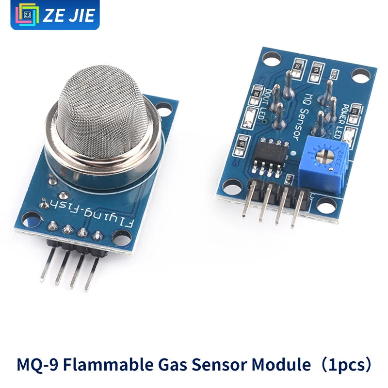 Smoke Gas Sensor Module MQ‑2/3/4/5/6/7/8/9, MQ‑135, Detect Flammable Gas, Alcohol, Carbon Monoxide