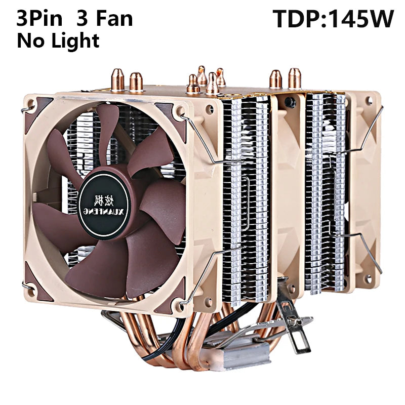 XUANFENG Air-cooled CPU Cooler 90mm Fan Twin Towers 4/6 Heat Pipe 4pin/PWM Compatible LGA2011 115x 1200 1700 X79 X99 AMD AM3 AM4