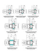 M12 male and female socket  4 5  8  pins weld IP67/68 Install front/rear panel waterproof circular connectors