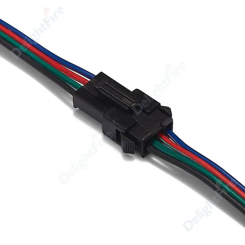 SM JST Connector Cable 22 20AWG Male Female 2/3/4/5/6Pin 12V LED Connectors For Pixel WS2812B RGB LED Strip Light Lamp Driver