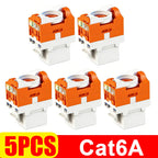 Cat6A/Cat6/Cat5e Keystone Jack RJ45 Keystone Jack Module Connector Network Coupler High Speed Ethernet Wall Jacks Adapters