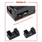 Turn Connector 8 Pin Power Adapter Board 6 Pin GPU Power Connector 180 Degree Angle for Desktops Graphics Card