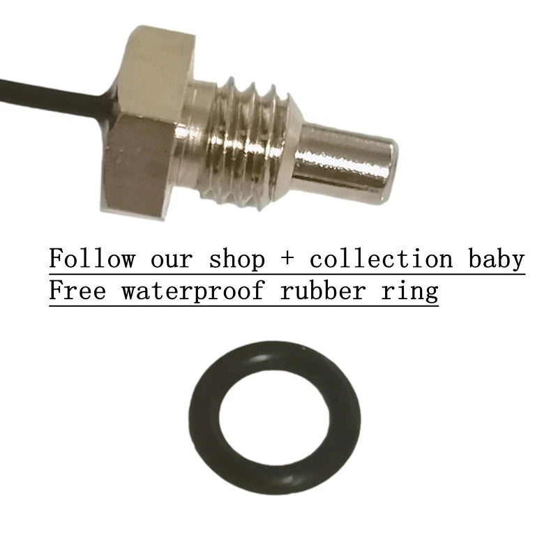 TZW NTC Thermistor Temperature Sensor M8 Hexagonal Thread Probe B3950 1% 5K 10K 15K 20K 50K 100K 60CM 1M 2M