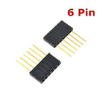 10PCS 2.54mm Single Row Pin 10MM PC104 Long Female Pin Header Socket Strip Stackable PCB Connector 1*6p 8p 10p For Arduino