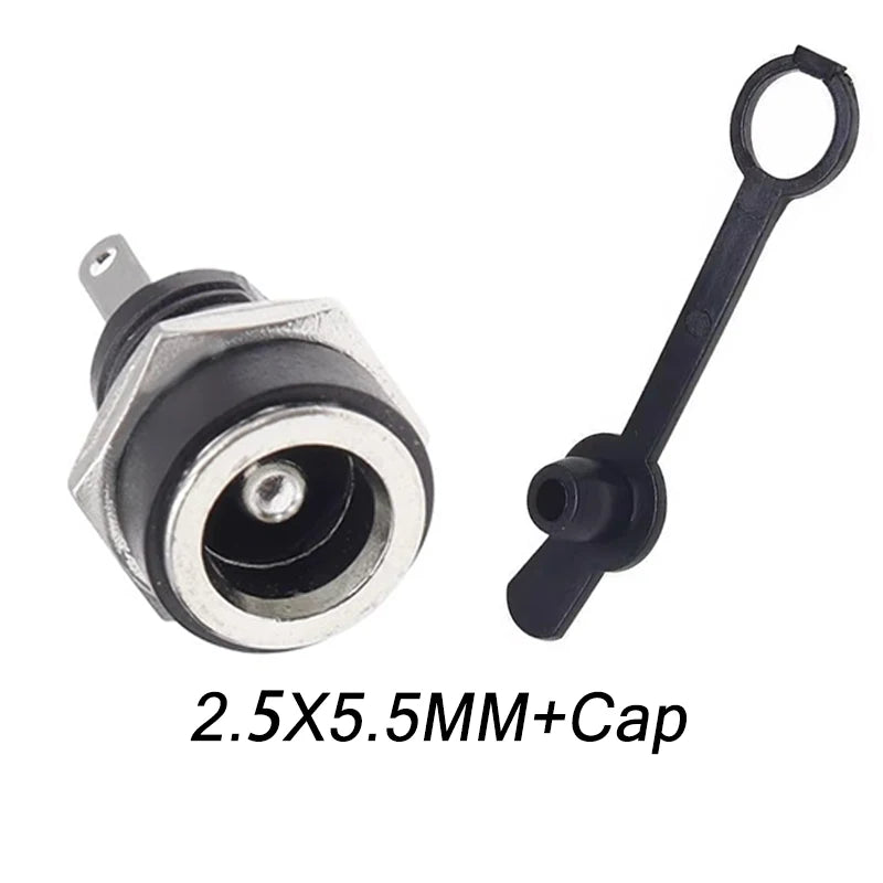 10/50/200Pcs DC-022B DC Power Socket 5.5x2.1/2.5mm Panel Mount Female Jack Socket  DC Connector DC022B