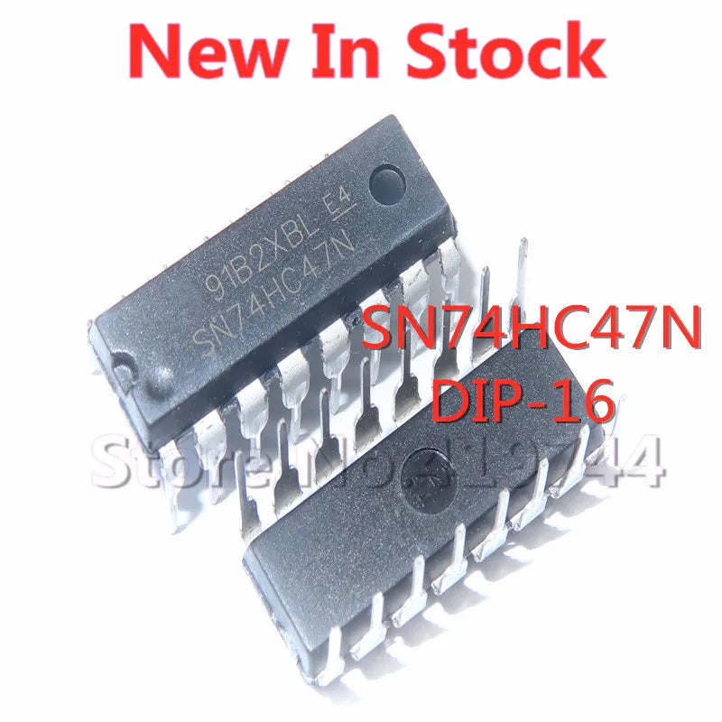 5PCS/LOT SN74HC47N 74HC47 DIP-16 BCD—7-segment high-efficiency decoder in-line In Stock NEW Original IC