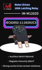 IM-M1202D IEC UC3 100A magnetic immune 500mT 2 Phase Motor Driven Latching Relay