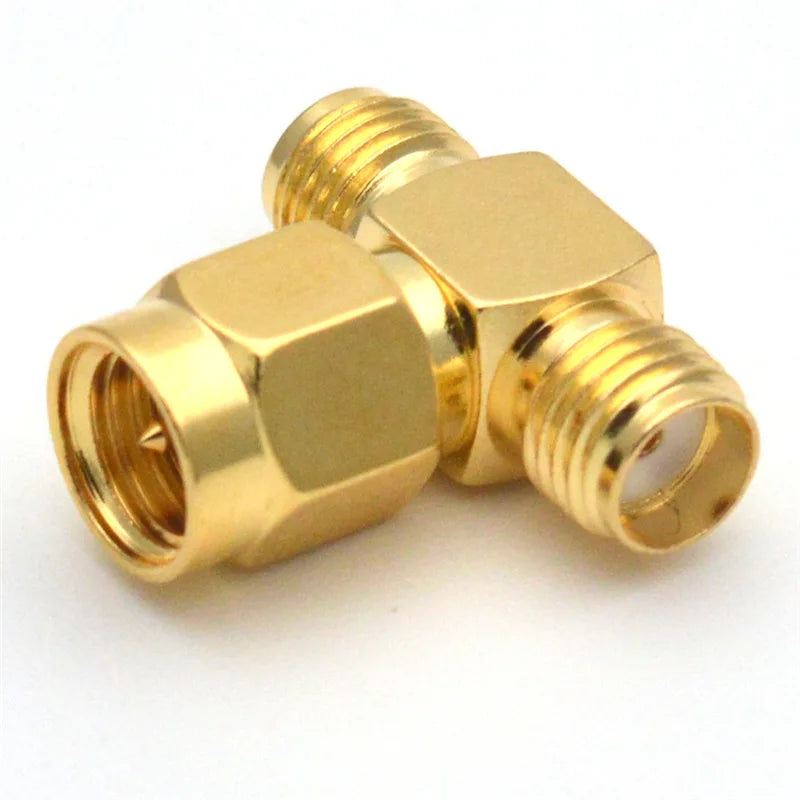 SMA 3 Way Adapter SMA Male to Dual 2 SMA Female Splitter 'T' Type Connector Adapters