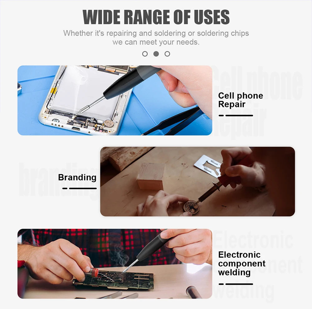 JCD 908U 80W Soldering iron Set kit LCD display Adjustable temperature portable Soldering iron 220V/110V Welding Repair Tools