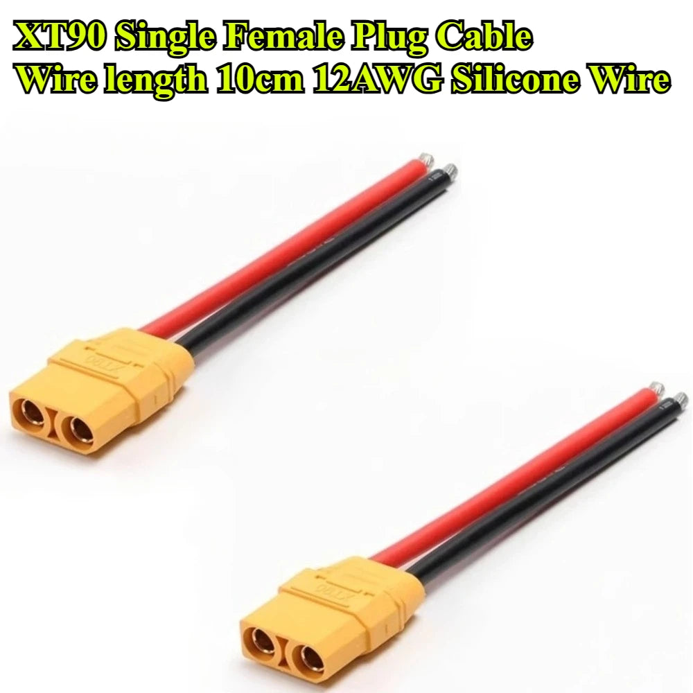 XT90 XT90S Male Female Plug Battery Connector with 12AWG Silicone Wire 10cm/15/20/30/50cm for RC Airplane Lipo Battery Drone Car