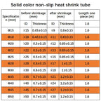 1.6m New Non Slip Heat Shrink Tube Solid Color 18mm ~ 40mm Waterproof Cover Bicycle Handle Protector Anti Skid Fishing Rod Wrap