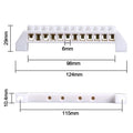 Earth Neutral 5-12 Hole Bridge Type Zero Line Ground Bar Grounding Copper Bar Distribution Box to Zero Terminal Block Connector