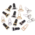 10Pcs 10/12/15/18MM Metal Adjust Buckle For Corset Leg Garter Belt Clip Hook Suspender Ends Buckles Hosiery Stocking Grips