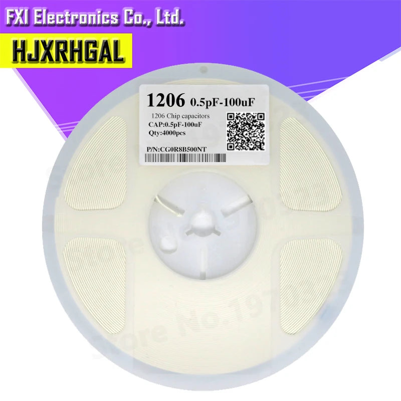 1reel 0603 0805 1206 SMD Ceramic Capacitor 10NF 100NF 1UF 2.2UF 4.7UF 10UF 1PF 22PF 22NF 4.7PF 47PF 4.7NF 220NF 4000PCS 2000PCS