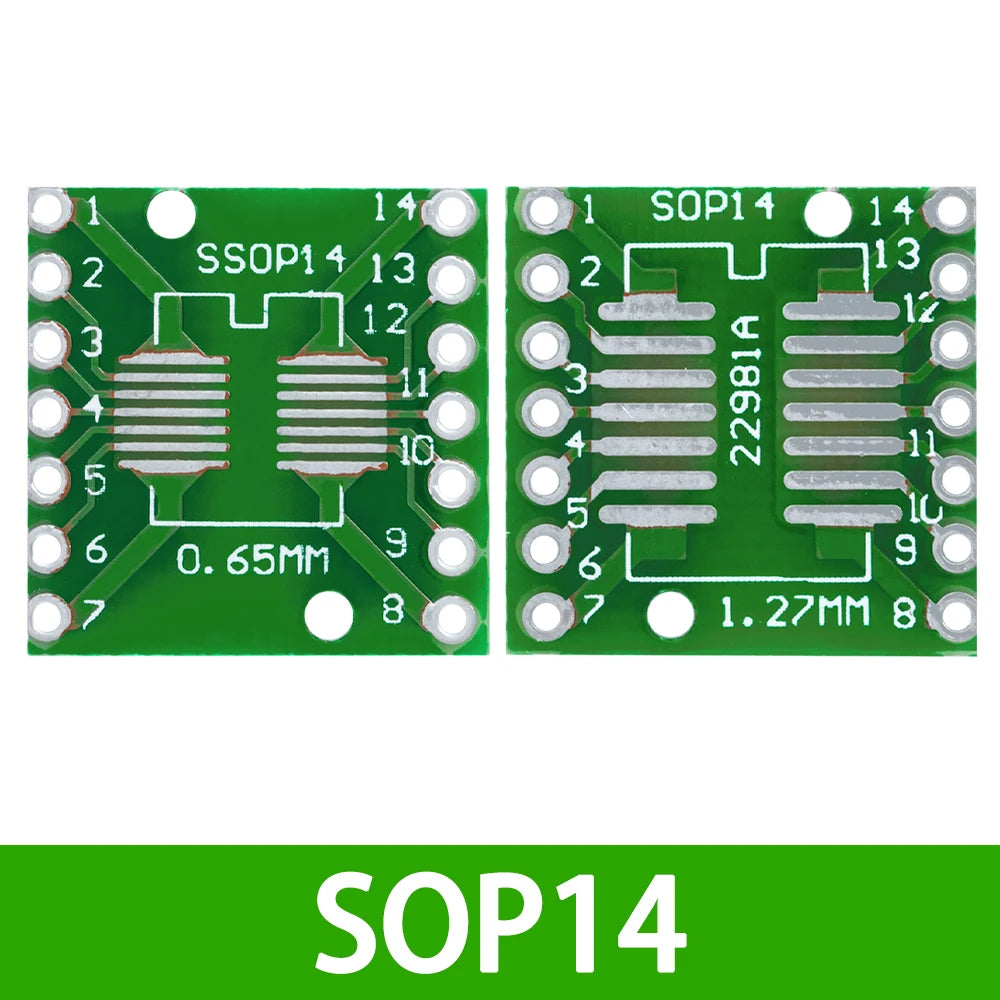 10PCS PCB Board Kit SMD Turn To DIP Adapter Converter Plate SOP MSOP SSOP TSSOP SOT23 8 10 14 16 20 28 SMT To DIP