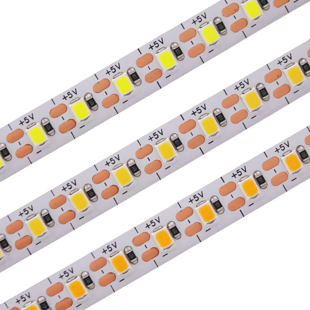 3MM 5MM 8MM Width DC 5V LED Strip 2835 120LEDs/m 1 LED Per Cut Flexible Tape IP20 Not Waterproof Warm Natural Cool White 1M-5M