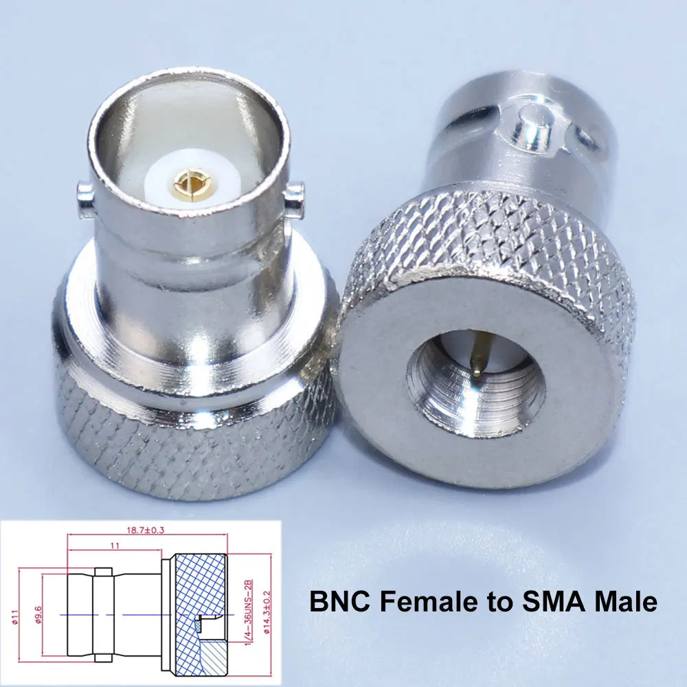 YanXi Round Disc BNC Female Jack To SMA Male Female Adapter Coaxial Radio Frequency Walkie-talkie Radio Antenna RF Connector