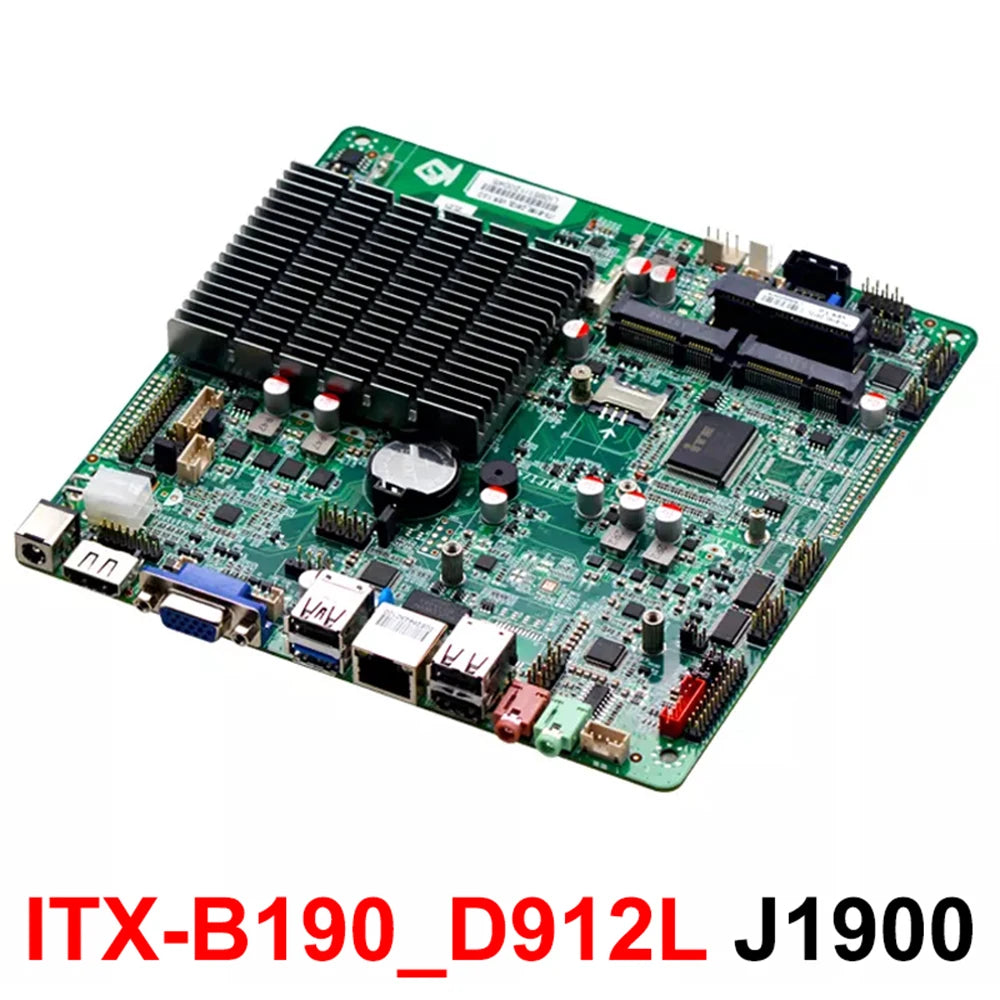 【New Arrival】Gaming PC Motherboards X86 Mini Fanless ITX Motherboard Single Board Computer Linux With Quad Core J1900 Processor