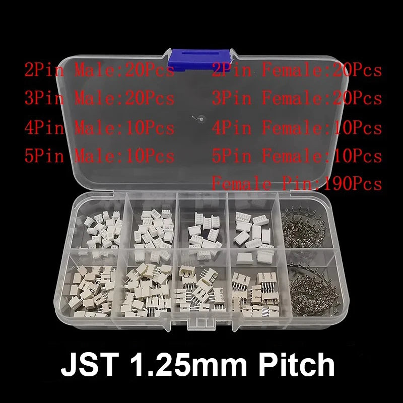 1Pcs SH1.0 / JST 1.25 / PH2.0 / XH2.54 / VH3.96 Male and Female Housing Pin Header Crimp Terminal Adapter JST Connector Kit