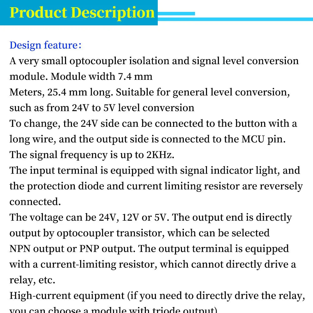 MGQH EL357N-C Optocoupler Isolation Module Signal Level Conversion 3.3V 5V 12V 24V NPN PNP