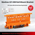 WAGO 221‑500 Mounting Carrier Bracket For 221‑412 413 415 Terminal, DIN‑35 Rail / Screw Mount, For 4mm² Connectors, Orange