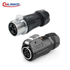 CNLINKO M24 PBT Waterproof Circular Solder Type Connector Female Plug+Male Mating Socket for Industrial Signal & Power Systems