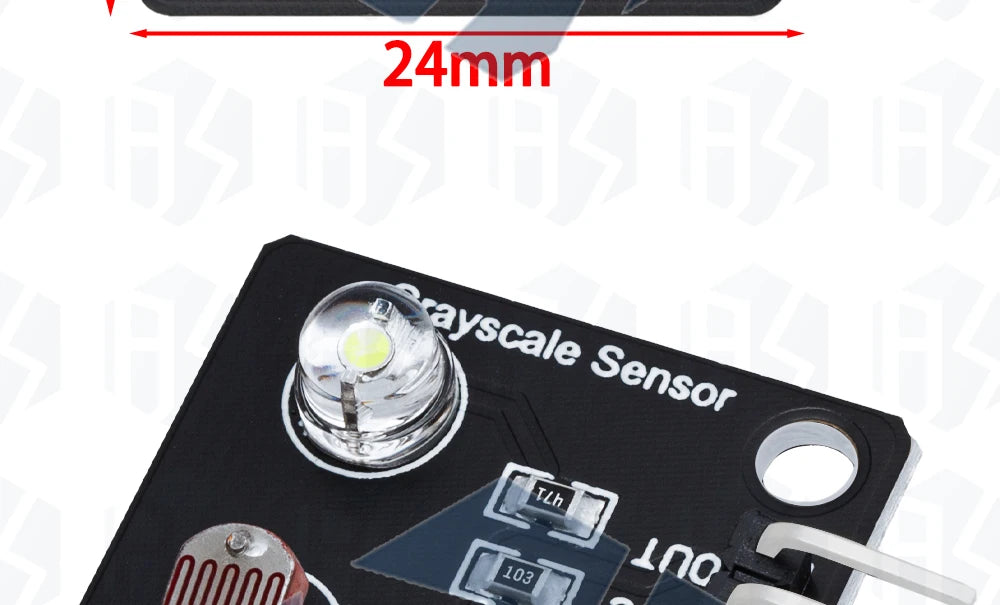 0-5V Analog Photoresistor Sensor Module: Light-Sensitive for Grayscale & Line Tracking for Arduino Compatible