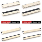 10pcs 4P 5P 6P 8P 10P 12P 14P 16P 20P 22P 24P 30P 34P 0.5mm/1mm Pitch Under Clamshell Socket FPC FFC Flat Cable Connector