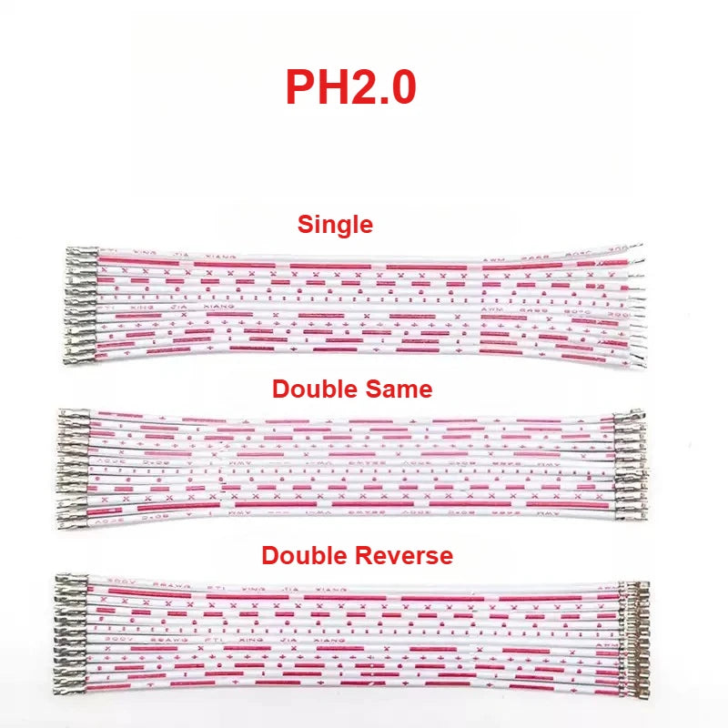 10pcs PH2.0/XH2.54/PH2.0 to XH2.54 12P Flat Convert Adapter Cable 10/20/30cm Without Shell Plug Wire with Terminal Pre-crimped