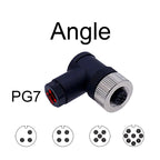1Pc M12 Sensor Connector Waterproof Straight Angle Male Female Screw Threaded Plug Coupling 3 4 5 8 Pin