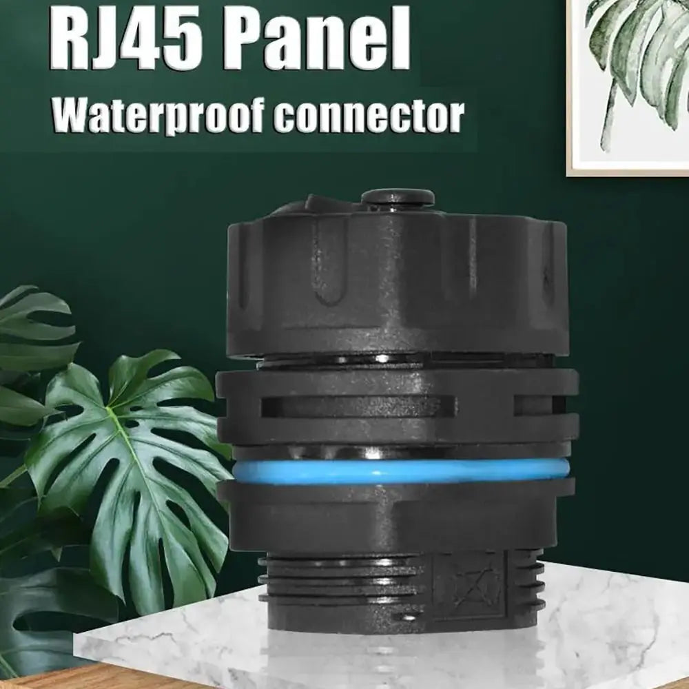 IP68 Waterproof RJ45 Network Connector Shielded Circular Waterproof Joint RJ45 Plug Panel Cat6A Gigabit Network