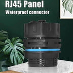 IP68 Waterproof RJ45 Network Connector Shielded Circular Waterproof Joint RJ45 Plug Panel Cat6A Gigabit Network