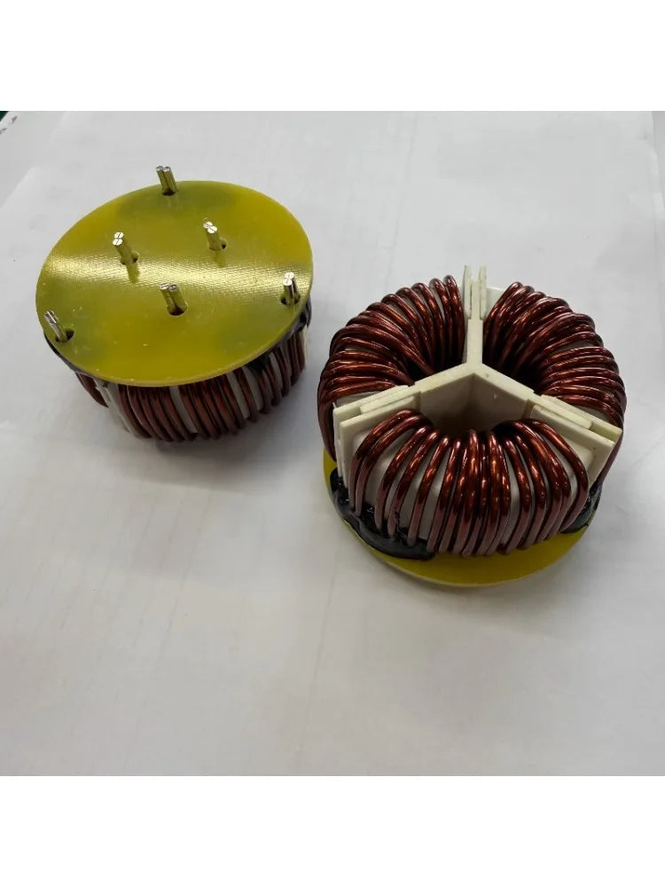 High-current EMI EMC nanocrystalline amorphous three-phase common mode filter inductor 3mH 5mH 50A horizontal base plate