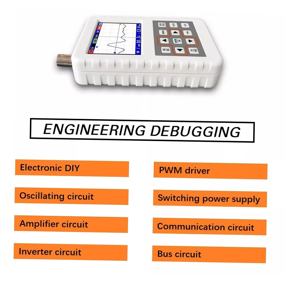 DSO PRO Handheld Digital Oscilloscope Portable Palm Size Oscillograph 5M Bandwidth 20MS/s Sampling Rate with P6100 BNC Probe