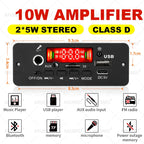 ARUIMEI 10W Digital Amplifier MP3 Decoder Board DC 5V Bluetooth 5.0 FM Support Microphone Car MP3 Player with Remote Controller