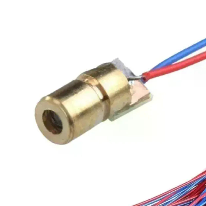 10pcs Adjustable Mini Laser Pointer Diode RED Dot Laser Diod Circuit 3V/5V 5mW 650nm Module Pointer Sight Copper Head