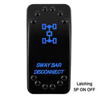Waterproof Rocker Switch with Blue LED | 12V/24V Latching & Momentary (SPST/ DPDT) | for Marine, UTV, ATV, RZR, Automotive